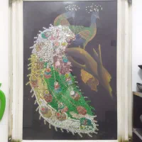 تابلو پولک دوزی طاووس