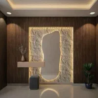 آیینه دفرمه بک لایت وساده|آینه|قزوین, |دیوار