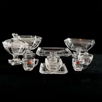 سرویس کریستال 45 پارچه|ظروف سرو و پذیرایی|مشهد, زمرد|دیوار