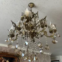 لوستر برنز چهار شاخه و هشت شعله در حد نو