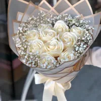 دسته گل جاودانه روبانی|گل مصنوعی|تبریز, |دیوار