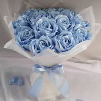 دسته گل روبانی