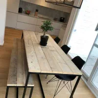 صندلی پایه ایفلی با میز رستیک روس|میز و صندلی غذاخوری|تهران, آرارات|دیوار