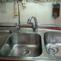 سینک ظرفشویی با شیر و شیر تصفیه آب