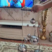 لوستر۳شاخه شیشه ای