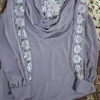 شومیز نونو رنگ یاسی