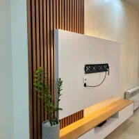 اجرا تیوی وال اینه باکس کابینت ترموماربل قرنیز کمد