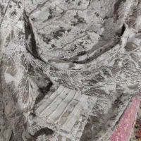 دستک پرده نواری طوسی سفید