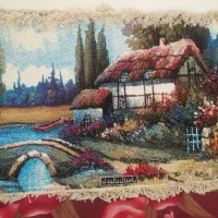 دو عدد تابلو فرش کاشان