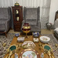 ظروف پذیرایی شمعدان گلدان دکوری آنتیک قدیمی عتیقه