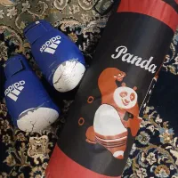 کیسه بوکس پاندا کودک.اسباب بازی دستکش
