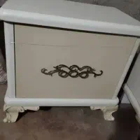 تخت دو نفره   همراه تشک دراور پا تختی با اینه|تخت و سرویس خواب|صومعه‌سرا, |دیوار