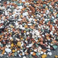 سنگ رودخانه شن رنگی تزیین و سنگ قلوه