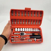 جعبه 46 پارچه آچار و سری بکس و پیچ گوشتی