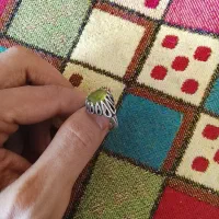 انگشتر زبرجد نقره قدیمی