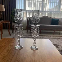 شمعدان کریستال بلند اصلی قیمت مفت شکستگی جزئی