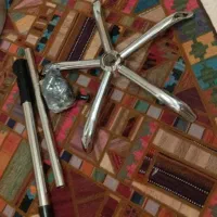 پایه پنج پر استیل با چرخ‌