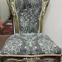 مبل سلطنتی رنگ نقره‌ای چوب راش ۷ نفره (۲ میزبان)|مبلمان خانگی و میز عسلی|سمنان, |دیوار