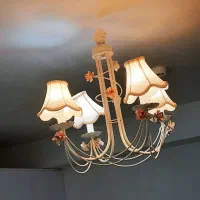 لوستر طرح انگلیش هوم ۴شعله گلدار ۲عدد