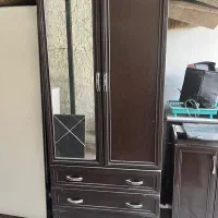 کمد آینه دار لباس آویز کشو دار