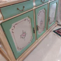 آینه کنسول بارنگ سبز،طلایی درباری|بوفه، ویترین، کنسول|تهران, پاسداران|دیوار