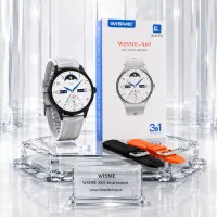 ساعت هوشمند صفحه گرد WISME X69 با ۳ بند*بیتانیک