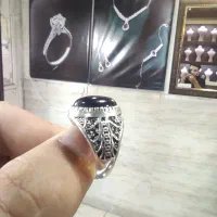 انگشتر نقره 925 مردانه سنگ اصل توضیحات