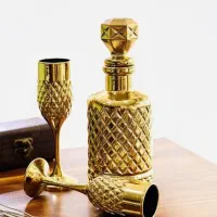 جام و لیوان تورین ارت کروم طلایی