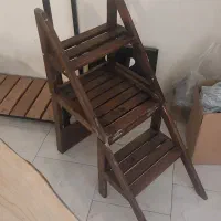 صندلی چوبی پله شو