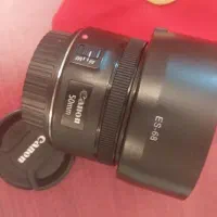 لنز ۵۰ کنون f1.8 هود و فیلتر