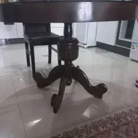 میز گرد چهار نفره تک پایه