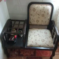 صندلی تلفن پدر چوبی