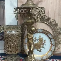 جامیوه ای و سطل جا دستمال کاغذی برنجی|صنایع دستی و سایر لوازم تزئینی|ری, حمزهآباد|دیوار