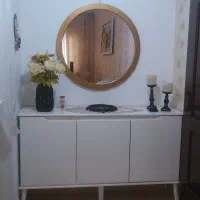 آیینه کنسول و جاکفشی دوکاره و میز تلویزیون ست هم