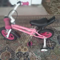 دوچرخه سایز ۱۲ دخترانه صورتی