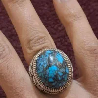 فیروزه نیشابوری طبیعی رنگ محک دوپوست سنگ چاه|جواهرات|سوسنگرد, |دیوار