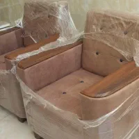 مبل نیم ست اداری و مبل چوبی ۸ نفره