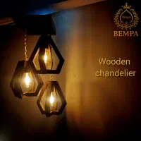 لوستر چوبی|لوستر و چراغ آویز|ارومیه, |دیوار