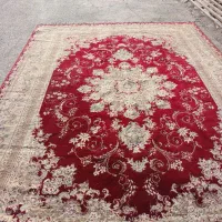 فروش فوزی یک تخته فرش ۹ متری رنگ لاکی