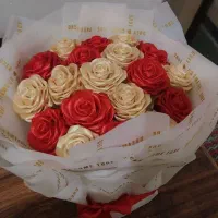 گل رز جاودان (روبانی)|گل مصنوعی|برازجان, |دیوار