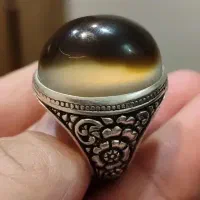 انگشترنقره دستساز قلمزنی کیان قادری سنگ جز