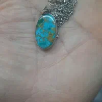 گردنبند نقره با آویز فیروزه