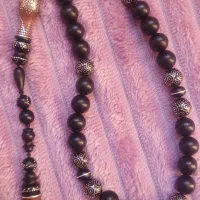 تسبیح نقره کوب آبنوس