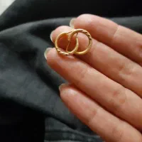 گوشواره حلقه ای بچه گانه  ۱ گرم سالم و محکم