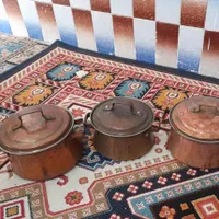 ۳عدد قابلمه مسی قدیمی ۴نفره