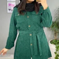 مانتو کبریتی پاییزی گرم سبز دخترانه زنانه