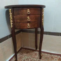 میز تلفن چوبی ۳ کشو