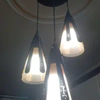 لوستر آشپزخانه ۴ شعله چوبی