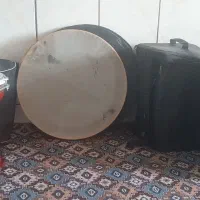 کاخن،دف،یک جفت تیمپو همراه با کاور