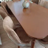 میز ناهار خوری ۸نفره کاملا سالم و نو|میز و صندلی غذاخوری|چاف و چمخاله, |دیوار